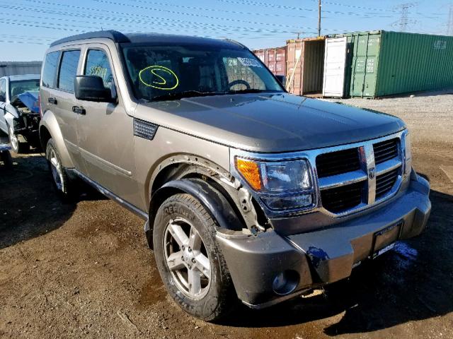 1D8GU28K27W734796 - 2007 DODGE NITRO SXT BEIGE photo 1