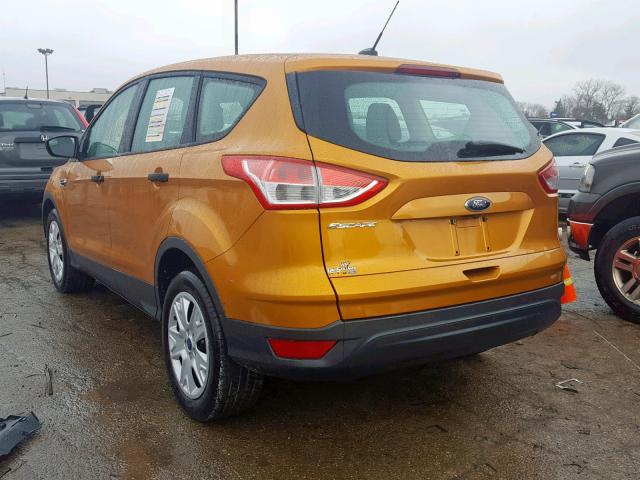 1FMCU0F7XGUA07378 - 2016 FORD ESCAPE S ORANGE photo 3