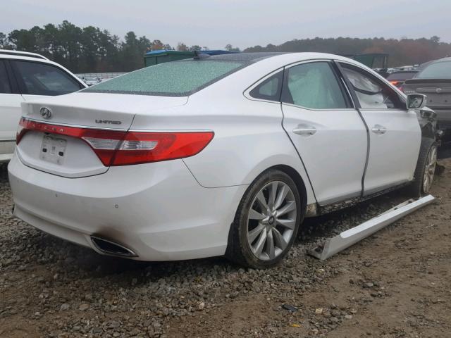 KMHFH4JG6EA357296 - 2014 HYUNDAI AZERA GLS WHITE photo 4