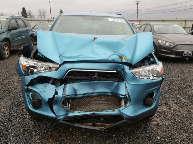 4A4AR3AU6EE029308 - 2014 MITSUBISHI OUTLANDER BLUE photo 7