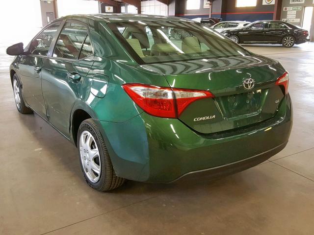 2T1BURHE6FC387976 - 2015 TOYOTA COROLLA L GREEN photo 3