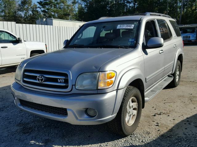 5TDBT48AX2S105844 - 2002 TOYOTA SEQUOIA LI SILVER photo 2