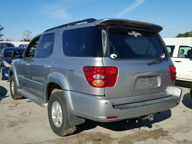 5TDBT48AX2S105844 - 2002 TOYOTA SEQUOIA LI SILVER photo 3