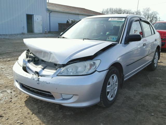 2HGES16335H598127 - 2005 HONDA CIVIC DX V SILVER photo 2