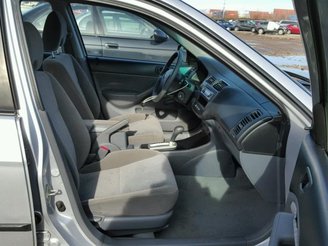 2HGES16335H598127 - 2005 HONDA CIVIC DX V SILVER photo 5