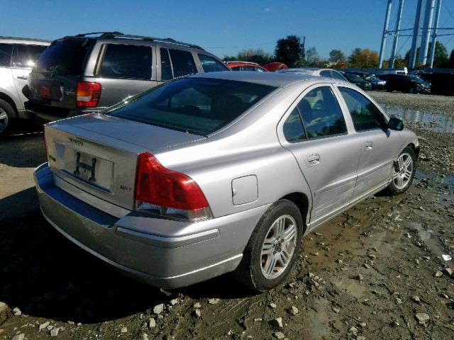 YV1RS592X62552311 - 2006 VOLVO S60 2.5T SILVER photo 4