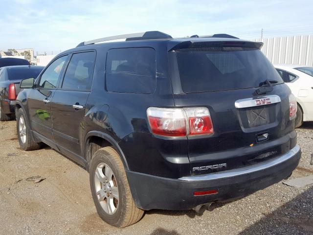 1GKKRNED3BJ255962 - 2011 GMC ACADIA SLE BLACK photo 3