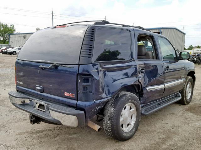 1GKEC13Z44R134755 - 2004 GMC YUKON BLUE photo 4