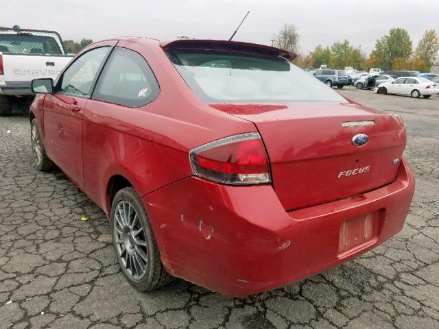 1FAHP33N09W161701 - 2009 FORD FOCUS SES RED photo 3