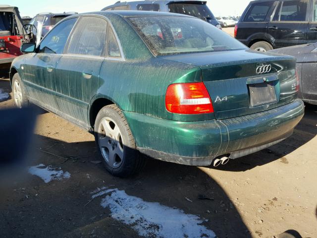 WAUDH28D1YA109213 - 2000 AUDI A4 2.8 QUA GREEN photo 3