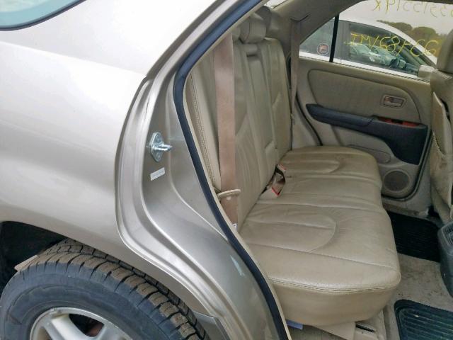 JT6HF10U1Y0101822 - 2000 LEXUS RX 300 TAN photo 6