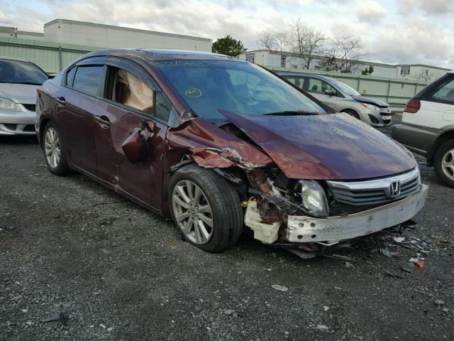 2HGFB2F99CH539014 - 2012 HONDA CIVIC EXL MAROON photo 1