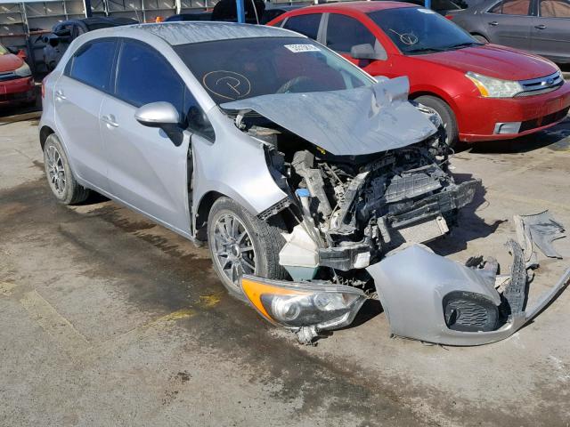 KNADN5A37E6320233 - 2014 KIA RIO EX SILVER photo 1