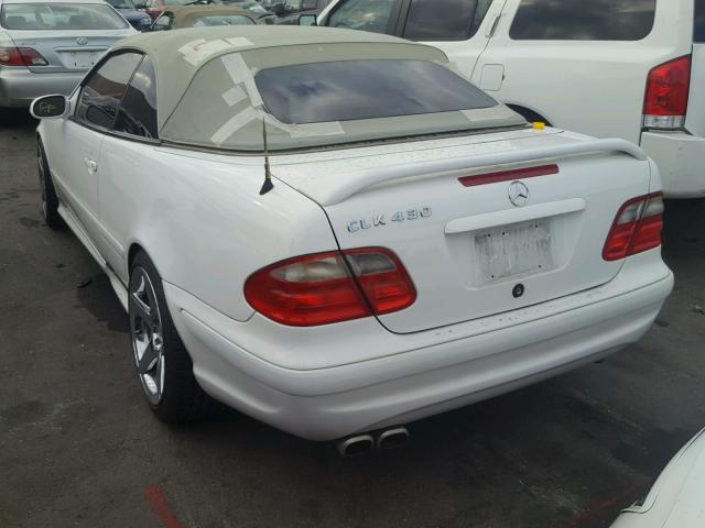 WDBLK70G8YT034581 - 2000 MERCEDES-BENZ CLK 430 WHITE photo 3