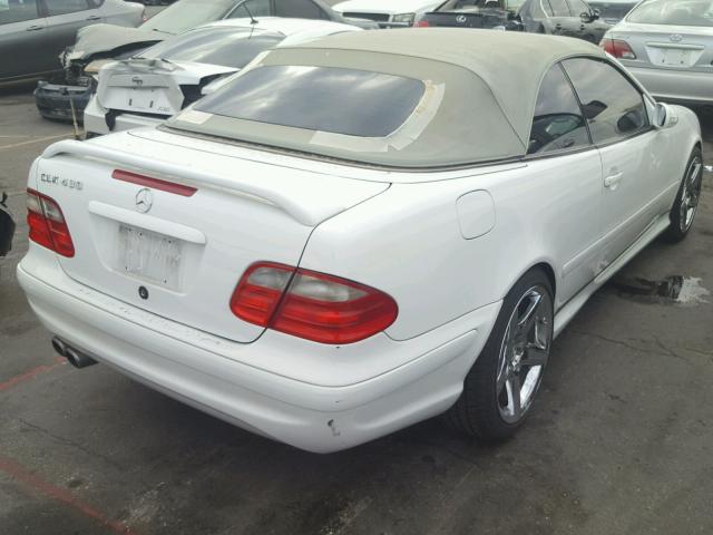 WDBLK70G8YT034581 - 2000 MERCEDES-BENZ CLK 430 WHITE photo 4