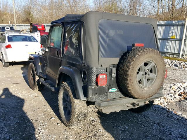 1J4FA39S54P743676 - 2004 JEEP WRANGLER X BLACK photo 3