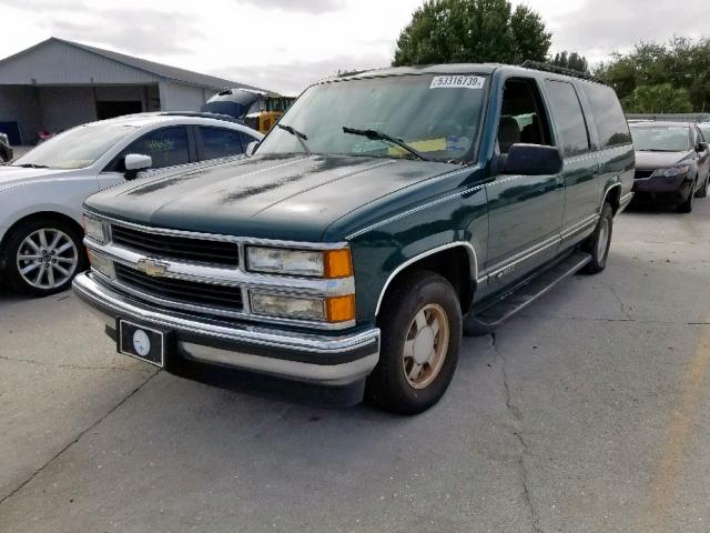 1GNEC16R0WJ308854 - 1998 CHEVROLET SUBURBAN C GREEN photo 2