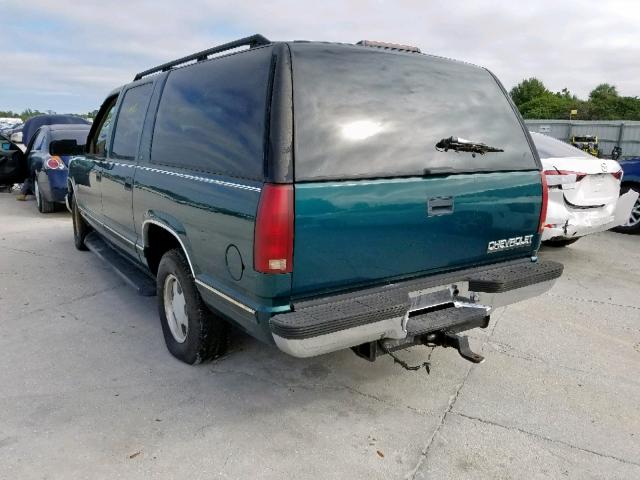 1GNEC16R0WJ308854 - 1998 CHEVROLET SUBURBAN C GREEN photo 3