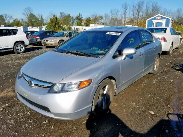 1HGFA16877L138543 - 2007 HONDA CIVIC EX SILVER photo 2