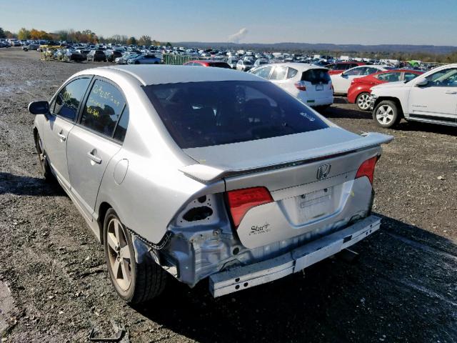 1HGFA16877L138543 - 2007 HONDA CIVIC EX SILVER photo 3