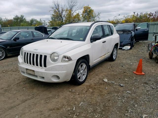 1J8FT47W97D256359 - 2007 JEEP COMPASS WHITE photo 2