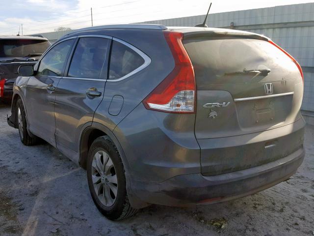 JHLRM3H74CC011667 - 2012 HONDA CR-V EXL CHARCOAL photo 3