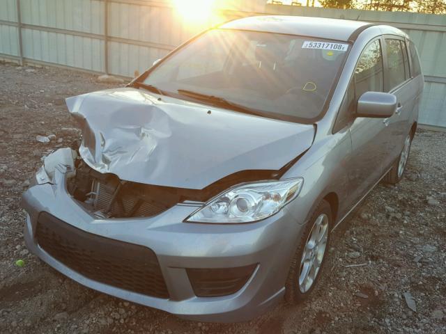 JM1CR2W34A0384902 - 2010 MAZDA 5 GRAY photo 2