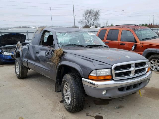 1B7GG42N32S595654 - 2002 DODGE DAKOTA SLT GRAY photo 1