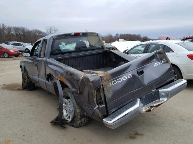 1B7GG42N32S595654 - 2002 DODGE DAKOTA SLT GRAY photo 3