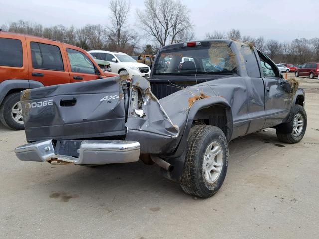 1B7GG42N32S595654 - 2002 DODGE DAKOTA SLT GRAY photo 4