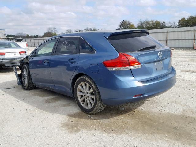 4T3ZA3BB6BU045334 - 2011 TOYOTA VENZA BASE BLUE photo 3