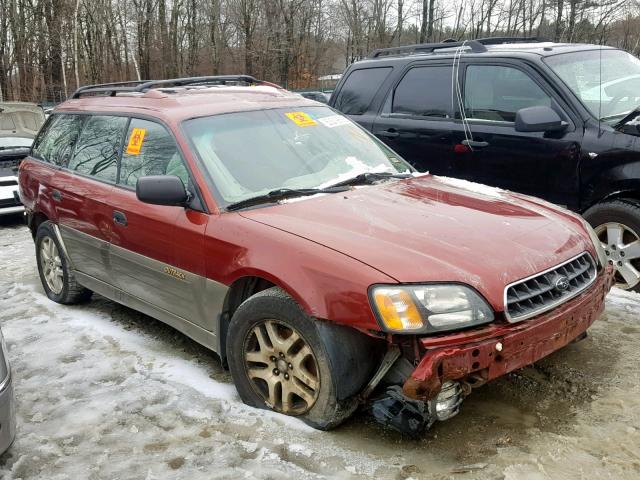 4S3BH675937646266 - 2003 SUBARU LEGACY OUT RED photo 1