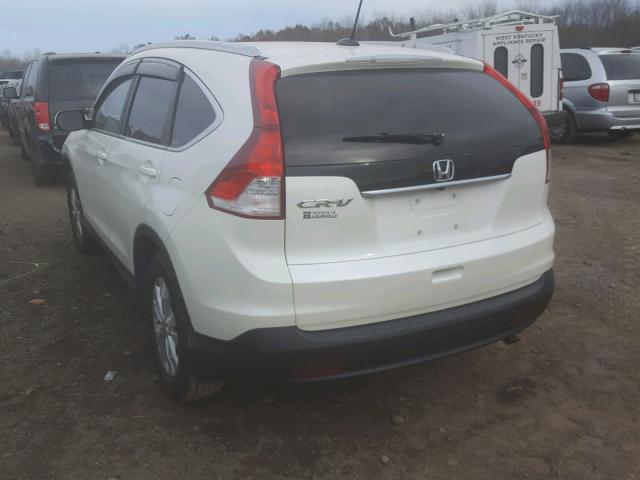 5J6RM3H77CL006549 - 2012 HONDA CR-V EXL WHITE photo 3