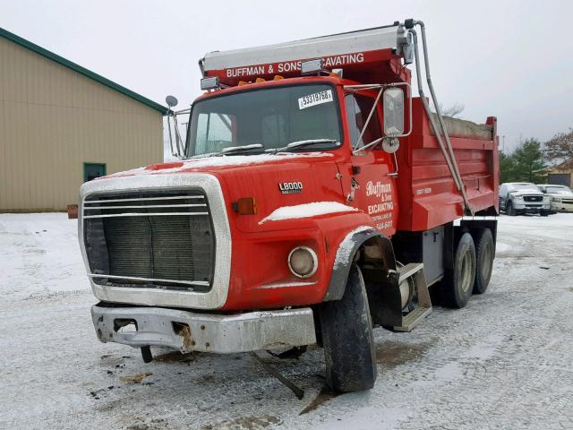 1FDZY82A7KVA58600 - 1989 FORD L-SERIES L RED photo 2