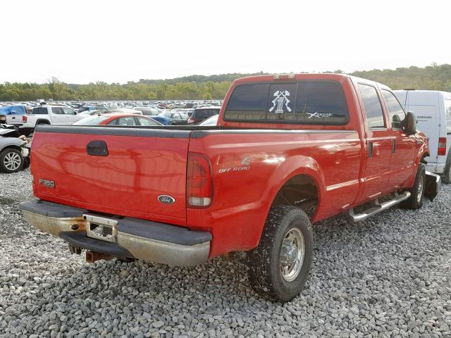 1FTSW31P04EC91578 - 2004 FORD F350 SRW S RED photo 4