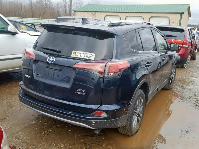 JTMRJREV8HD111350 - 2017 TOYOTA RAV4 HV LE BLUE photo 4