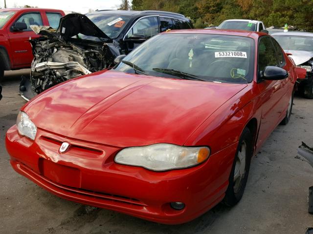 2G1WX12K549328139 - 2004 CHEVROLET MONTE CARL RED photo 2