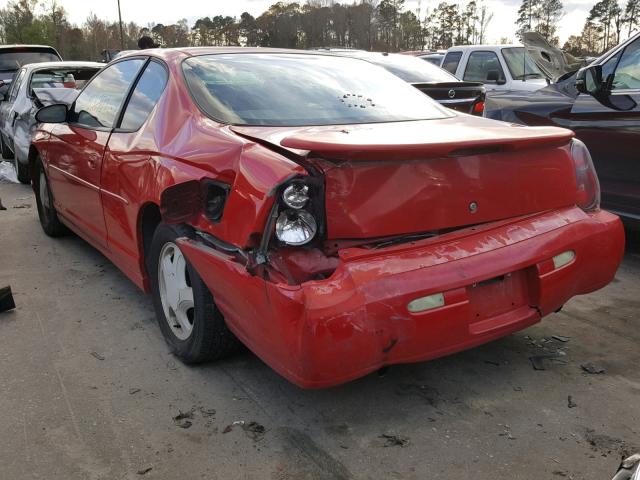 2G1WX12K549328139 - 2004 CHEVROLET MONTE CARL RED photo 3