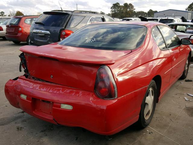 2G1WX12K549328139 - 2004 CHEVROLET MONTE CARL RED photo 4