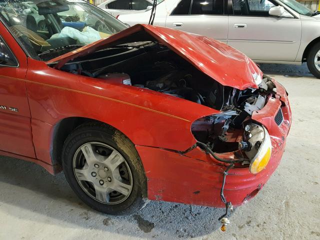 1G2NF52F52C177636 - 2002 PONTIAC GRAND AM S RED photo 9