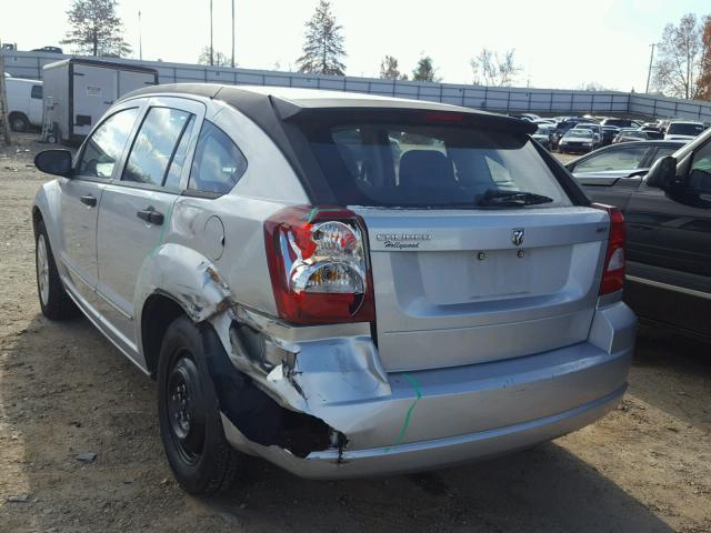 1B3JB48B37D503487 - 2007 DODGE CALIBER SX SILVER photo 3