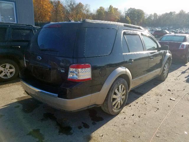 1FMDK08W08GA42865 - 2008 FORD TAURUS X E BLACK photo 4