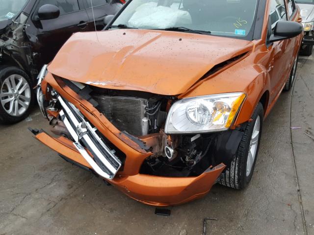 1B3CB3HA9BD215167 - 2011 DODGE CALIBER MA ORANGE photo 9