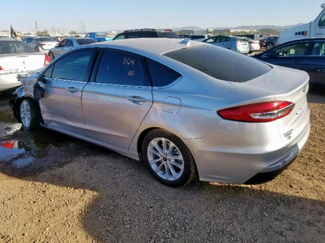 3FA6P0LU3KR135390 - 2019 FORD FUSION SE SILVER photo 3