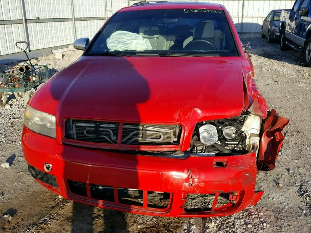 WAUPL68E25A035288 - 2005 AUDI S4 RED photo 9