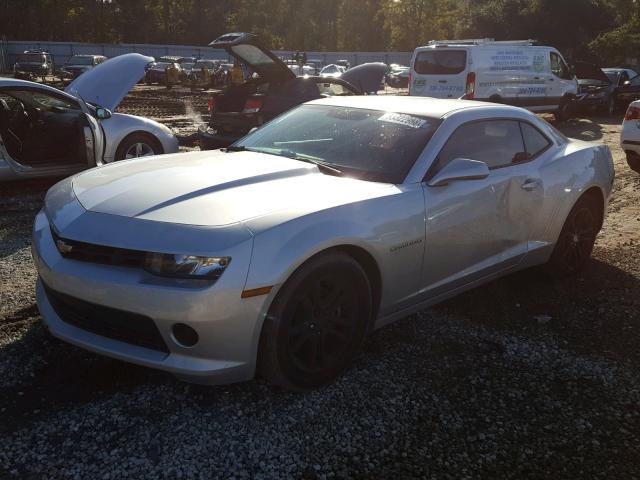 2G1FA1E39F9212435 - 2015 CHEVROLET CAMARO LS SILVER photo 2