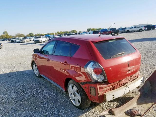 5Y2SP67869Z427338 - 2009 PONTIAC VIBE RED photo 3