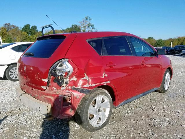 5Y2SP67869Z427338 - 2009 PONTIAC VIBE RED photo 4