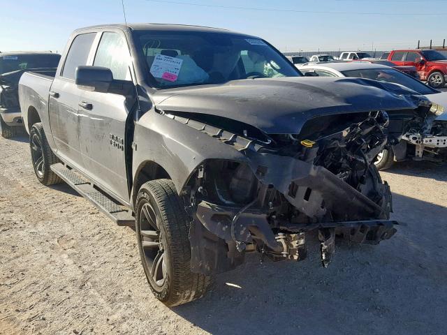 1C6RR7MTXJS215263 - 2018 RAM 1500 SPORT GRAY photo 1