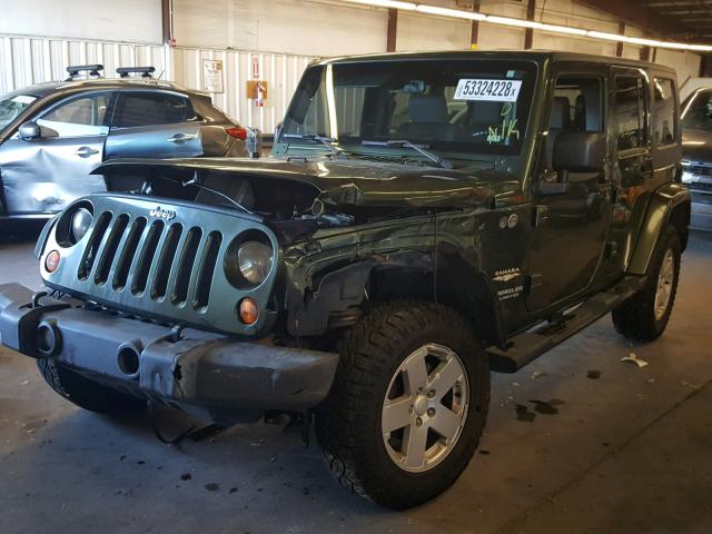 1J4GA59167L123504 - 2007 JEEP WRANGLER S GREEN photo 2